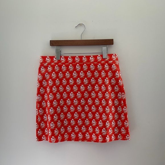 J. Crew Stretch grasscloth mini skirt in classic block print (NWT) - Picture 2 of 4
